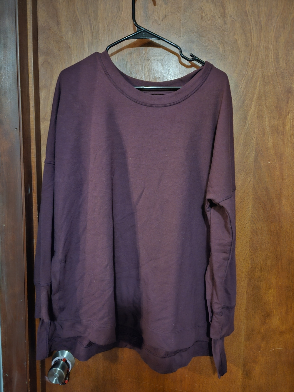 Xersion Women's Long-Sleeve Crewneck Sweatshirt in Plum